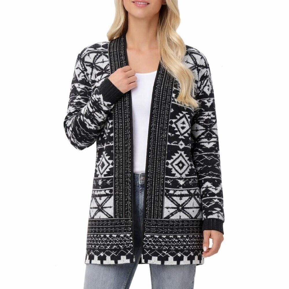 Frye Women's M Cozy Cardigan Black Combo H0493